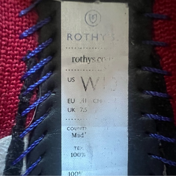 Rothy’s The Point Flats Red Size 10 41 - barely used - Picture 7 of 8